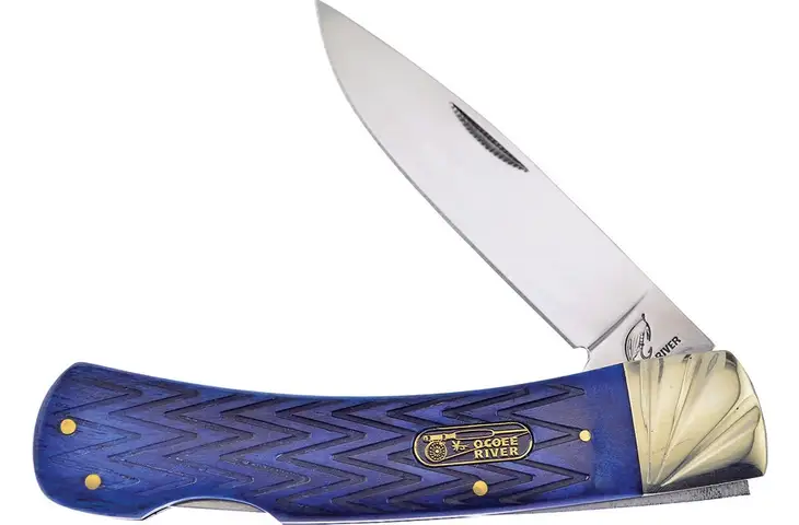 Frost Lockback Blue Jig Bone Folding Knife - view 2